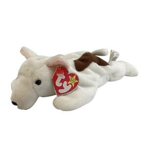 🍄 TY “Dutch” Beanie Baby Bull Terrier Dog - NWT